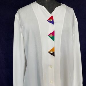 SIMON CHANG BLOUSE SIZE:12